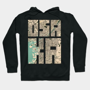 Osaka, Japan City Map Typography - Vintage Hoodie